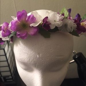 💜Cute purple adjustable flower crown 💜